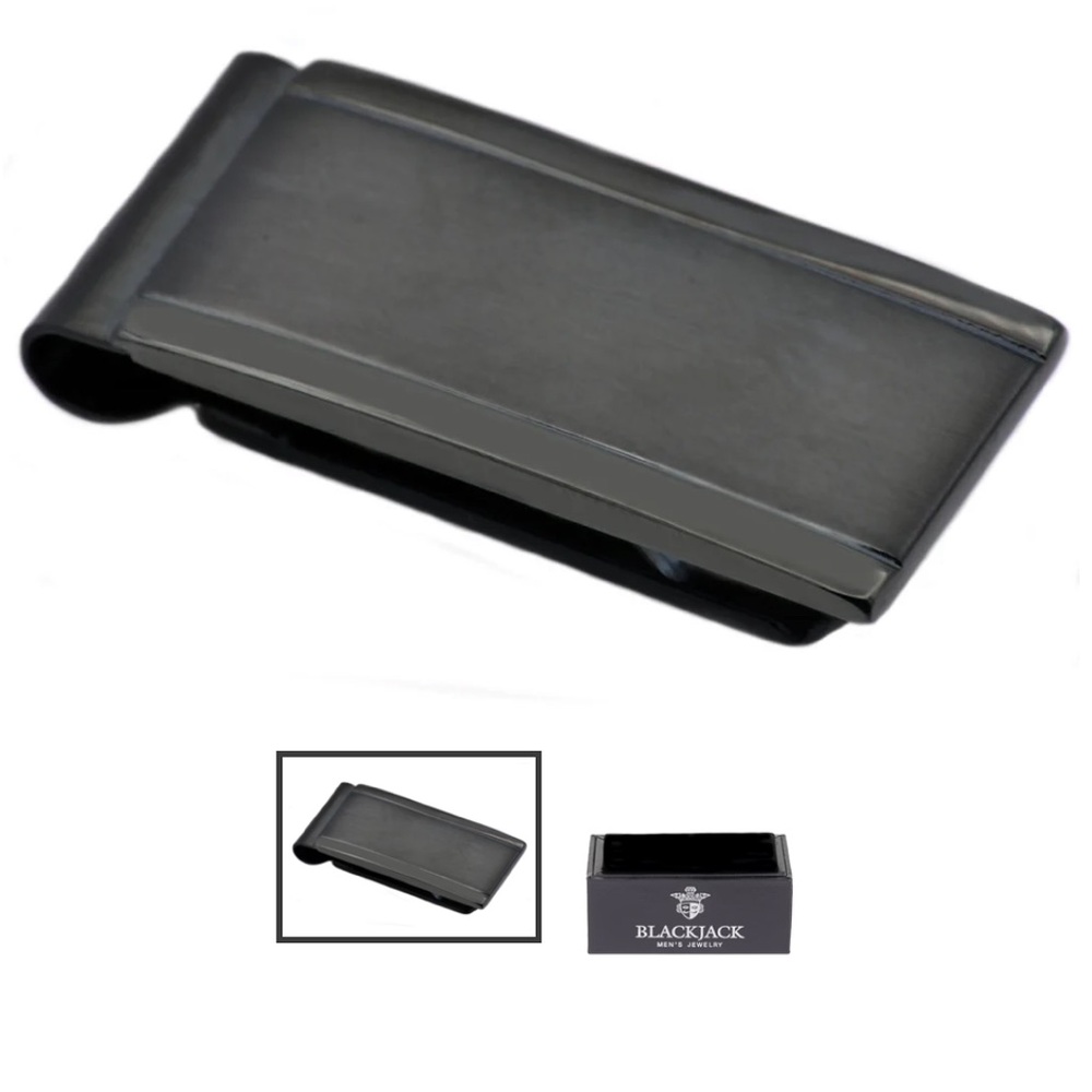 Mens Black Stainless Steel
Money Clip
